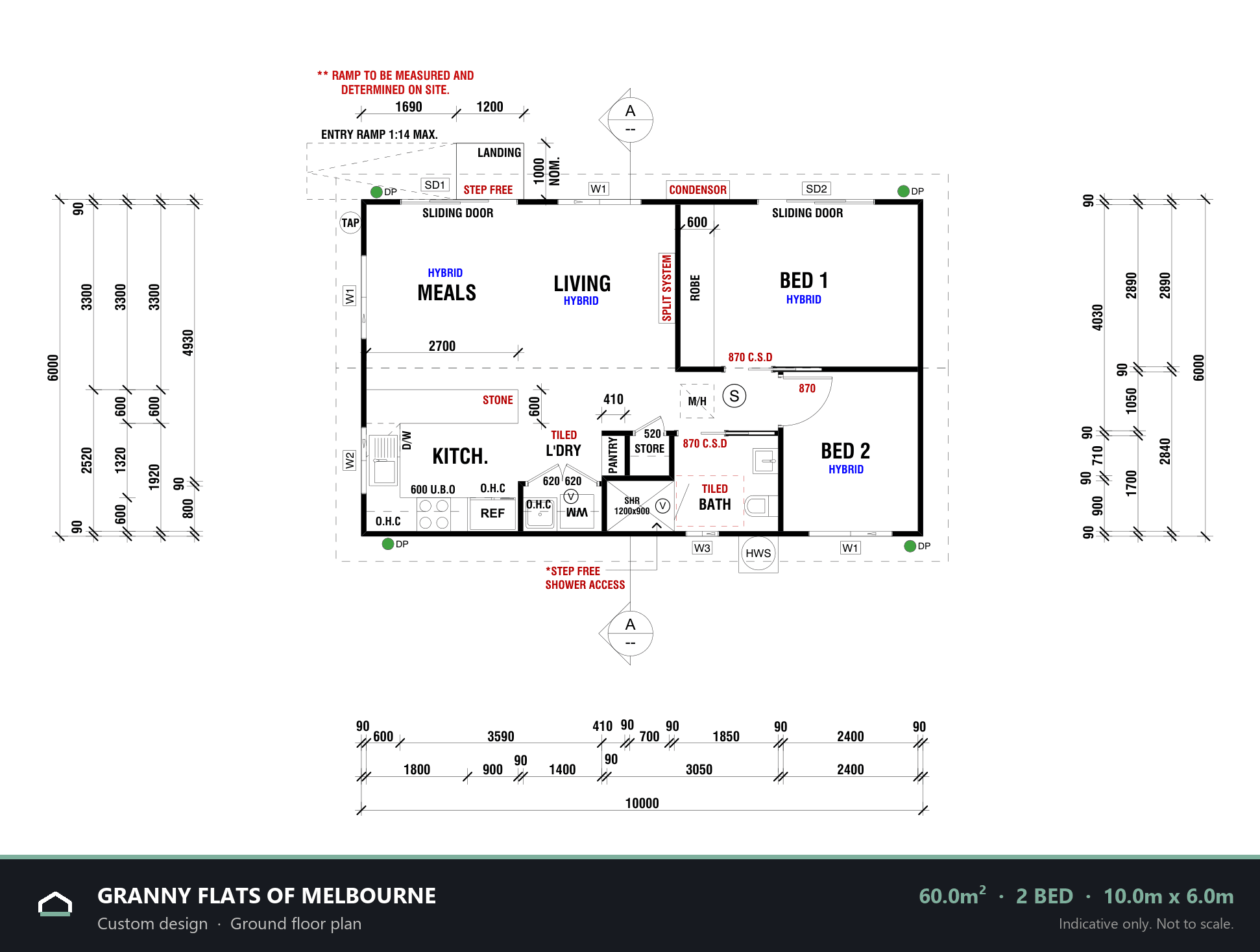 A home for a daughter on a challenging bush block – custom granny flat floorplan